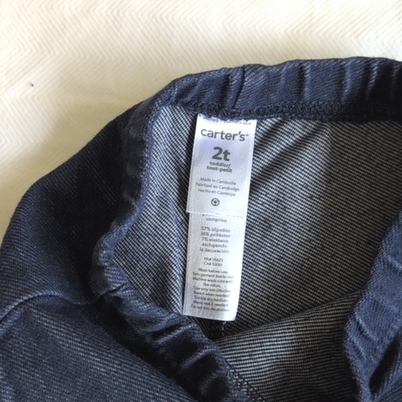 carter's denim look leggings with colorful tassel details 2T toddler girls - Picture 3 of 6